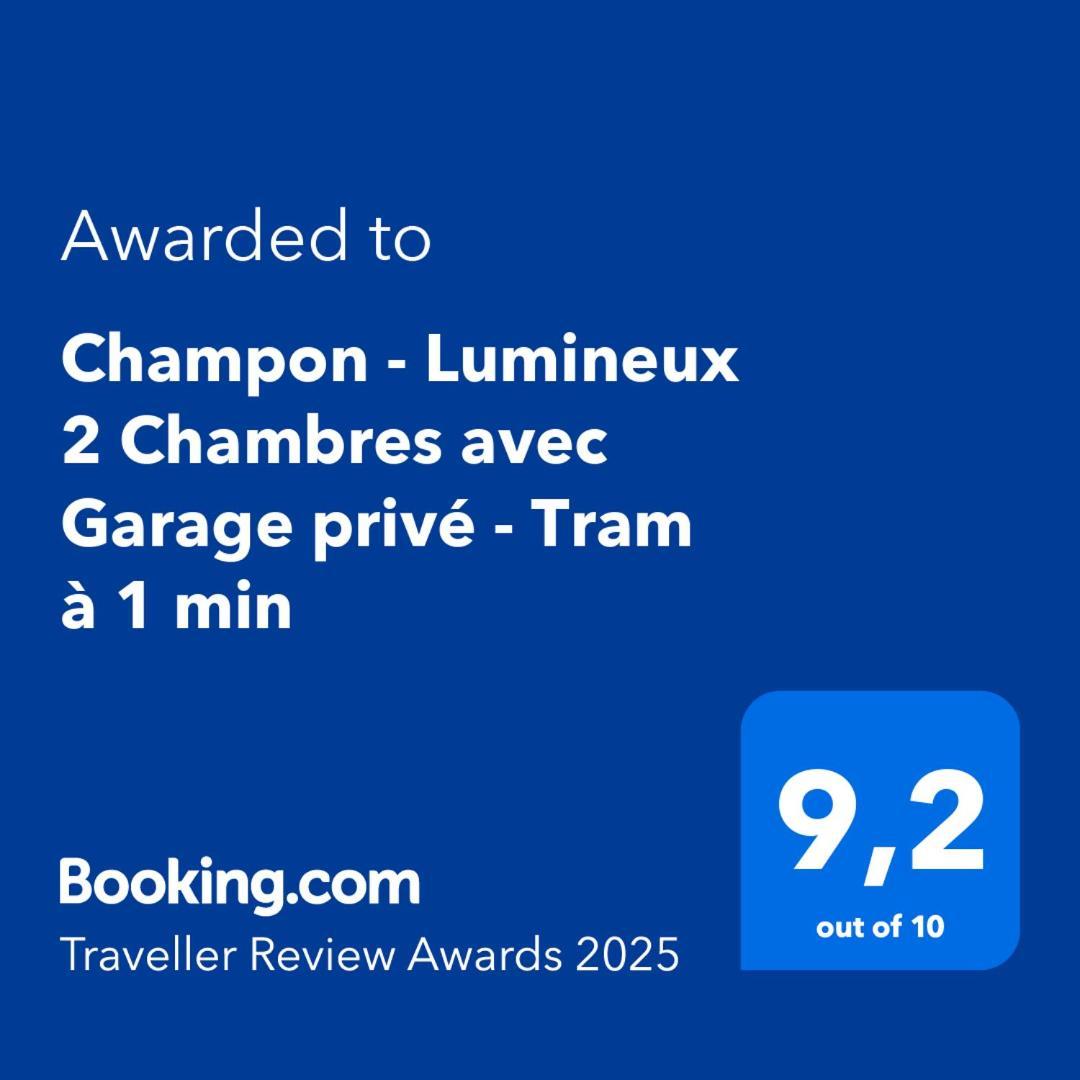 Champon - Lumineux 2 Chambres Avec Garage Prive - Tram A 1 Min Grenoble Exterior foto